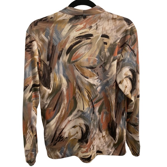 Vintage Blair Long Sleeve Brushstroke Blouse Size S - Picture 2 of 7